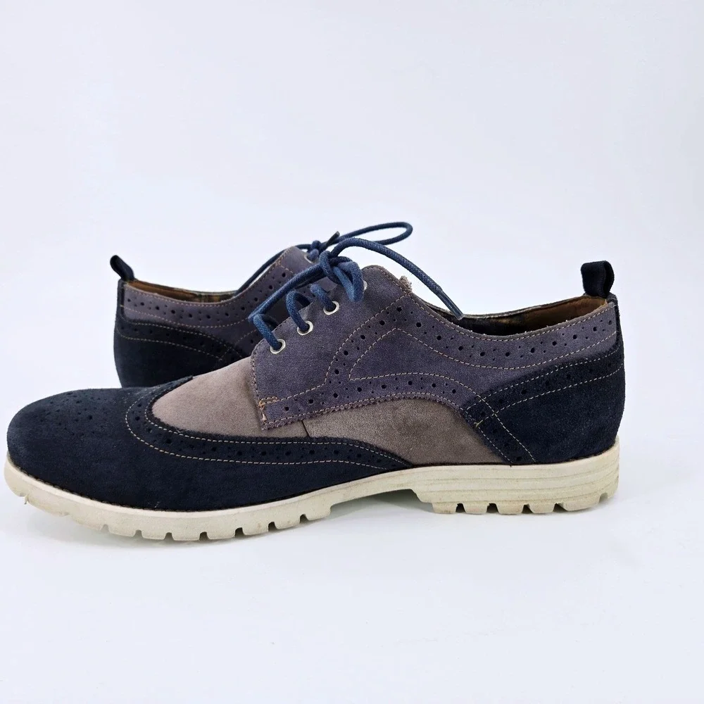 Hush Puppies Three-Tone‎ Suede Wingtip Oxford Brogues Gorpcore 13 EW
